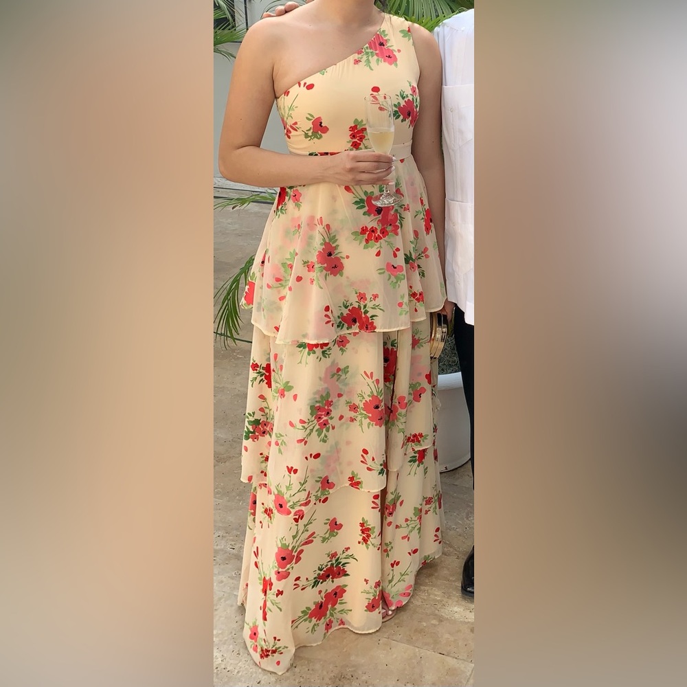 Floral dress for wedding guest in excellent condition size small